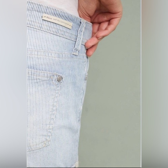 Anthropologie Pilcro and the Letterpress HYPHEN Blue White Stripe Shorts Size 27 - Picture 5 of 13
